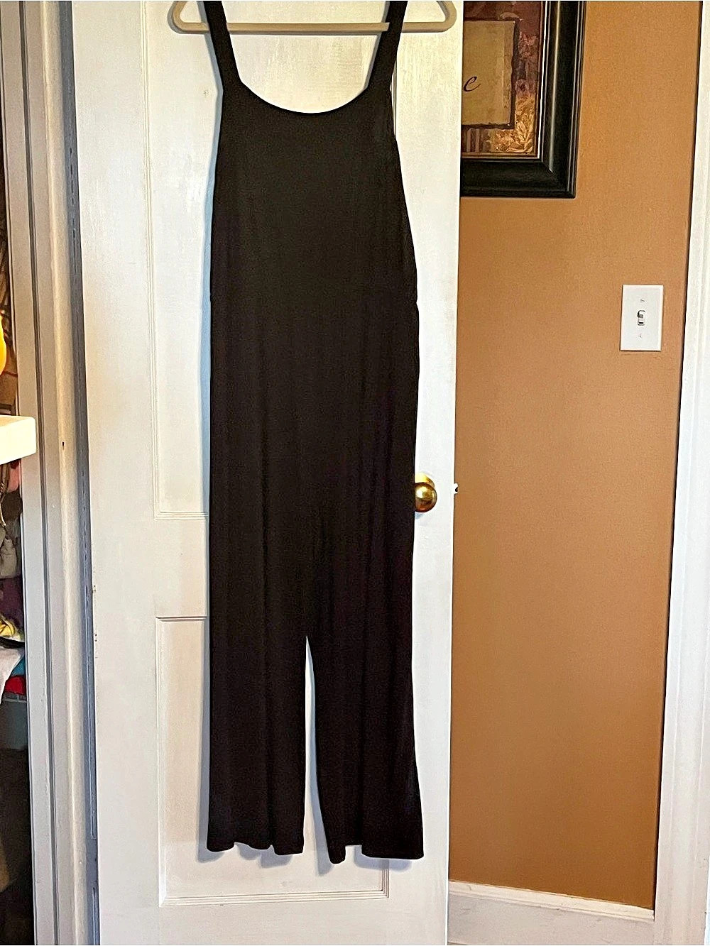 Market & Spruce Wide Leg Jumpsuit in Black Size Large